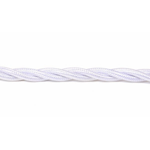 Kabel w oplocie skręcanym biały 2x0,75